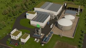 This is what the biowaste fermentation plant in Meßstetten planned by four partners could look like. (Visualisation: MVV)
