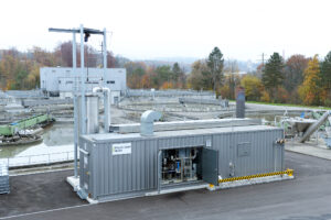 Membrane-based plant at ZASE’s WWTP in Zuchwil: The system is now being retrofitted to boost throughput and enable it to continue to meet current requirements