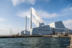 The Avedøreværket Power Station is a combined heat and power station, located in Avedøre, Denmark, just south of Copenhagen