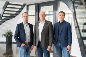 The new trio of directors at EnviTec Anlagenbau GmbH & Co. KG: Jakob Falkenstein, Jürgen Tenbrink, Maurice Markerink