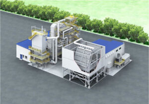 Conceptual drawing of the Minami-Shinshu biomass plant 