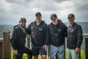 Woodland BIO Team Photo, left-to-right: Luca Pandolfi, Chris Wilcox, Rich Bohr, Matt Difasi.